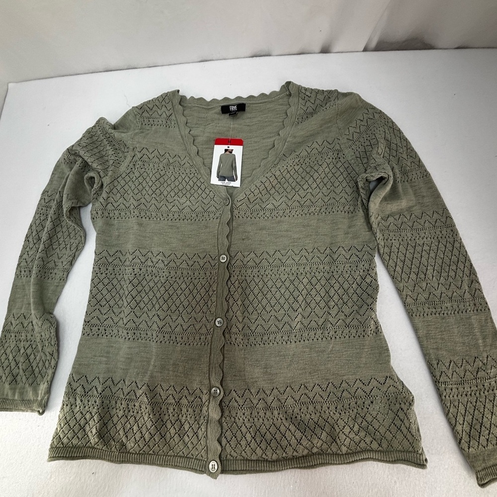 NWT Frye Seagrass green. Medium‎ Cardigan Sweater